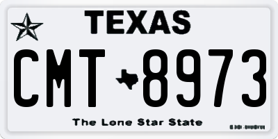 TX license plate CMT8973