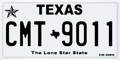 TX license plate CMT9011