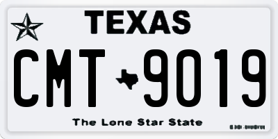 TX license plate CMT9019