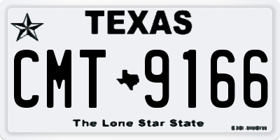 TX license plate CMT9166