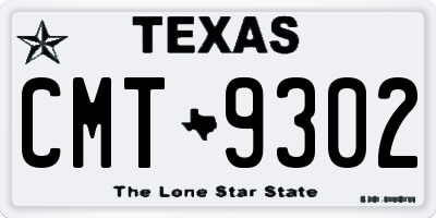 TX license plate CMT9302