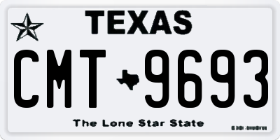 TX license plate CMT9693