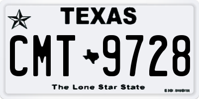 TX license plate CMT9728