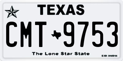 TX license plate CMT9753