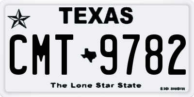 TX license plate CMT9782