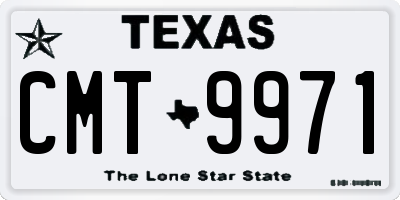 TX license plate CMT9971