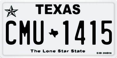 TX license plate CMU1415