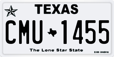TX license plate CMU1455