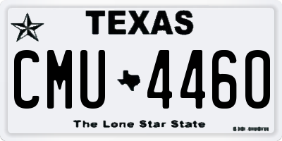 TX license plate CMU4460