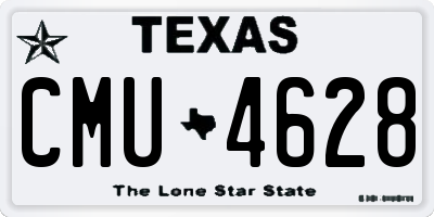 TX license plate CMU4628