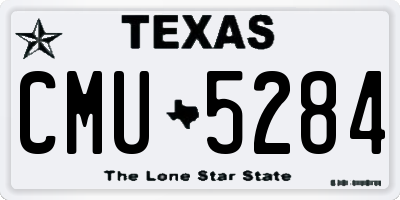 TX license plate CMU5284