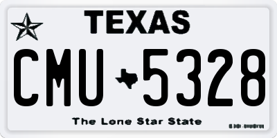 TX license plate CMU5328