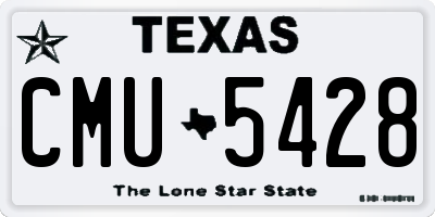 TX license plate CMU5428