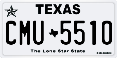 TX license plate CMU5510