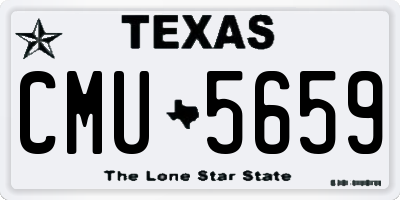 TX license plate CMU5659