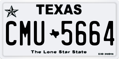 TX license plate CMU5664