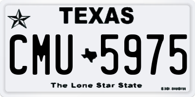 TX license plate CMU5975