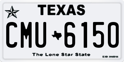 TX license plate CMU6150
