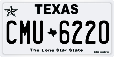 TX license plate CMU6220