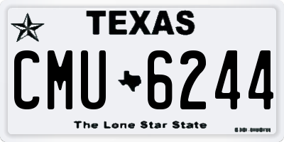 TX license plate CMU6244