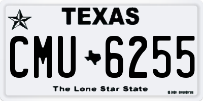TX license plate CMU6255