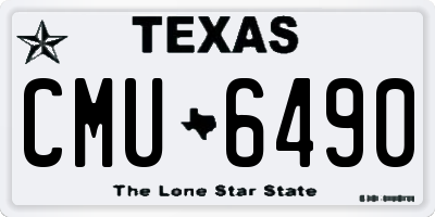 TX license plate CMU6490