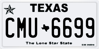 TX license plate CMU6699