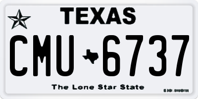 TX license plate CMU6737