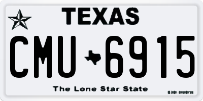 TX license plate CMU6915