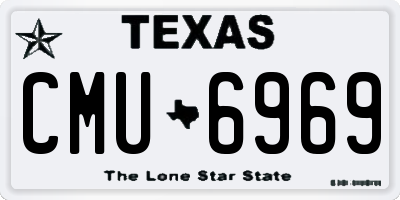 TX license plate CMU6969