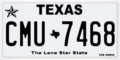 TX license plate CMU7468