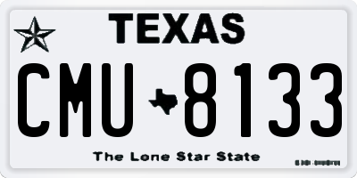 TX license plate CMU8133