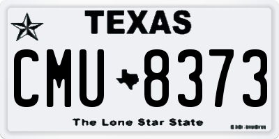 TX license plate CMU8373