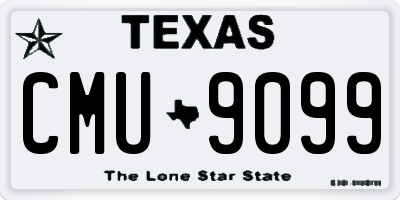 TX license plate CMU9099