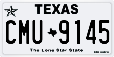 TX license plate CMU9145
