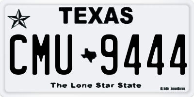 TX license plate CMU9444