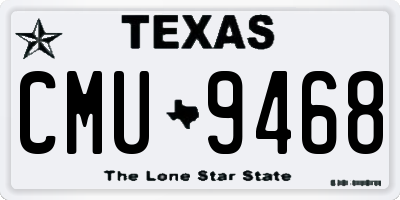 TX license plate CMU9468