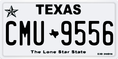 TX license plate CMU9556