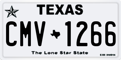 TX license plate CMV1266