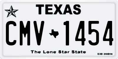 TX license plate CMV1454