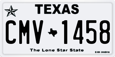 TX license plate CMV1458