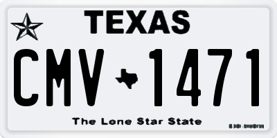 TX license plate CMV1471