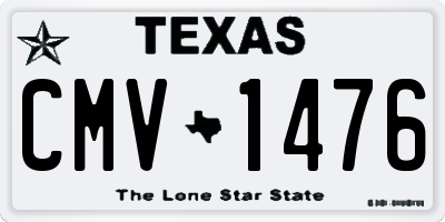 TX license plate CMV1476