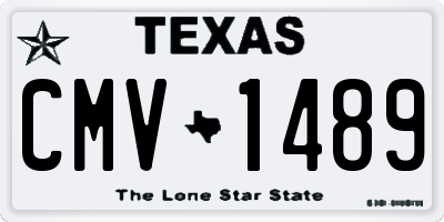 TX license plate CMV1489