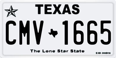 TX license plate CMV1665