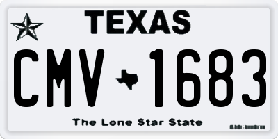 TX license plate CMV1683
