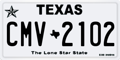 TX license plate CMV2102