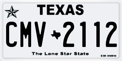 TX license plate CMV2112