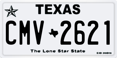 TX license plate CMV2621