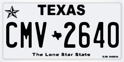 TX license plate CMV2640